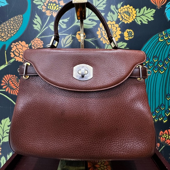 Bally Vintage Brown Leather Turn Lock Bag 1970s 1980s - Picture 4 of 12